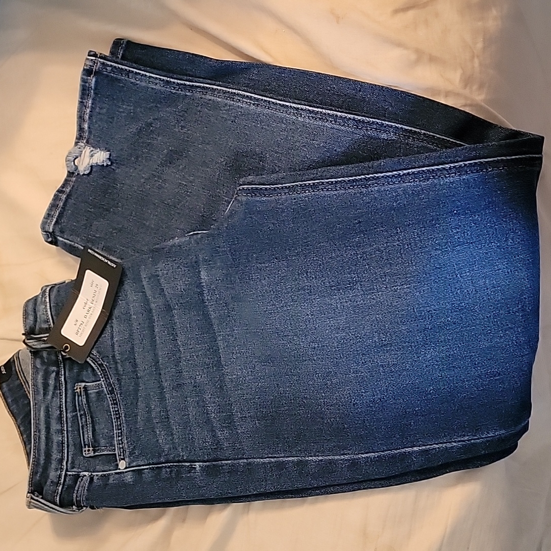 Just Black Denim Jeans Sz 29 Distressed Wash Med Blue